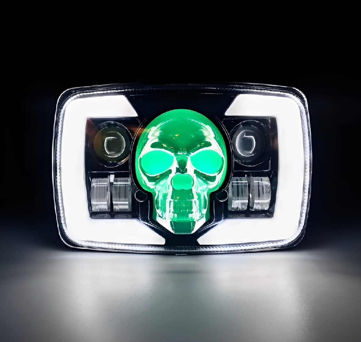 Skull Style Headlight with indicators Beam For Bike | Upgraded Model Original Fitting For Honda CD70 / CG125 - Image 5