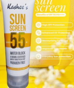 Kashee's Sunscreen SPF 55 | Water & Sweat Resistant
