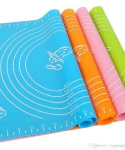 Silicone Pastry Mat – 14 Inch Round Non-Stick Baking Mat with Measurements – Food-Grade