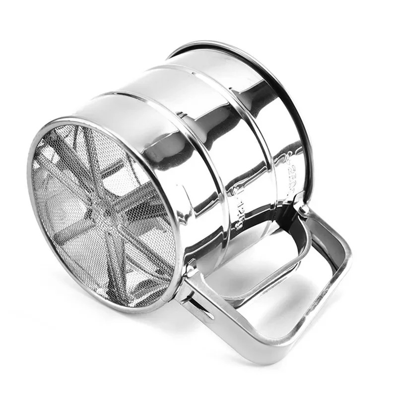 Stainless Steel Flour Sieve Cup – Handheld Baking Sifter for Flour