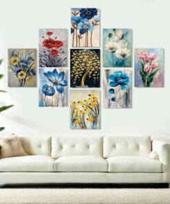 Set of 9 Premium Wall Art Photo Tiles – Modern Home Decor Sets 8x11