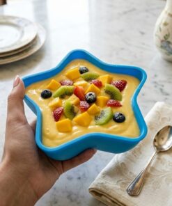 1 PCs Custard Star Bowl Elegant Design Dessert Serving Bowl for Custard Pudding Fruit and Sweets (Random Color)