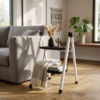 2-Step Folding Metal Stool Ladder | Compact Safety Step Ladder With Anti-Slip Treads | Frame Metal & Step Plastic - Random Colour - Image 3