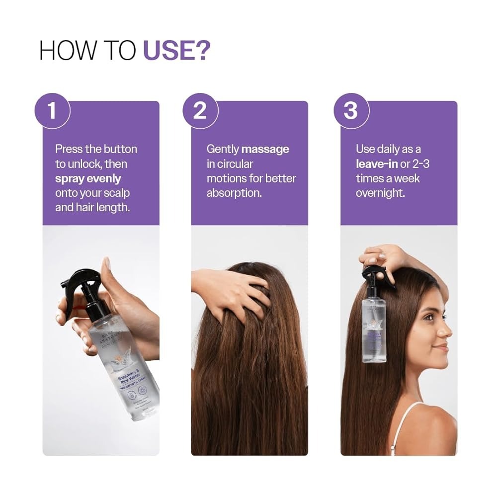 Bare Anatomy Rosemary & Rice Water Hair Growth Spray – 200ml | Strengthen & Thicken Hair - Image 3