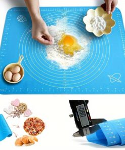 Silicone Baking Roti Mat With Measurements – Heat Resistant Non-Stick Flour Rolling & Kneading Dough Pad | Size 50x40 (Random Color)