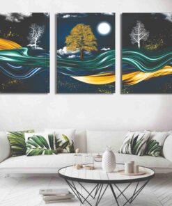 Set of 3 Wall Art Wooden Phototile Frames for Wall Decor