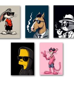 Set of 5 Premium Wall Art Photo Tiles – Modern Home Decor Sets 8x11