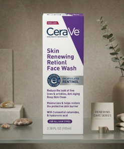 Renewing Retinol Face Wash – Anti-Aging Cleanser with Ceramides & Hyaluronic Acid for All Skin Types (100ml)
