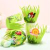 Easter Baskets – Portable Round Non-Woven Buckets for Kids & Adults | Small Woven Party & Birthday Decoration Supplies - Image 3