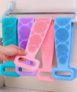 Silicone Bath Body Brush Soft Rubbing Exfoliating Massage For Back Cleaning High Quality Bathroom Accessories | Random Colour