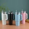 Premium Simple Tumbler 40oz – Elegant Stainless Steel Hot & Cold Cup (Random Color) - Image 2