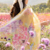 Luxury Multi Floral Embroidered Lawn 3 Piece Unstitched Suit with Chiffon Dupatta – Summer Collection - Image 3