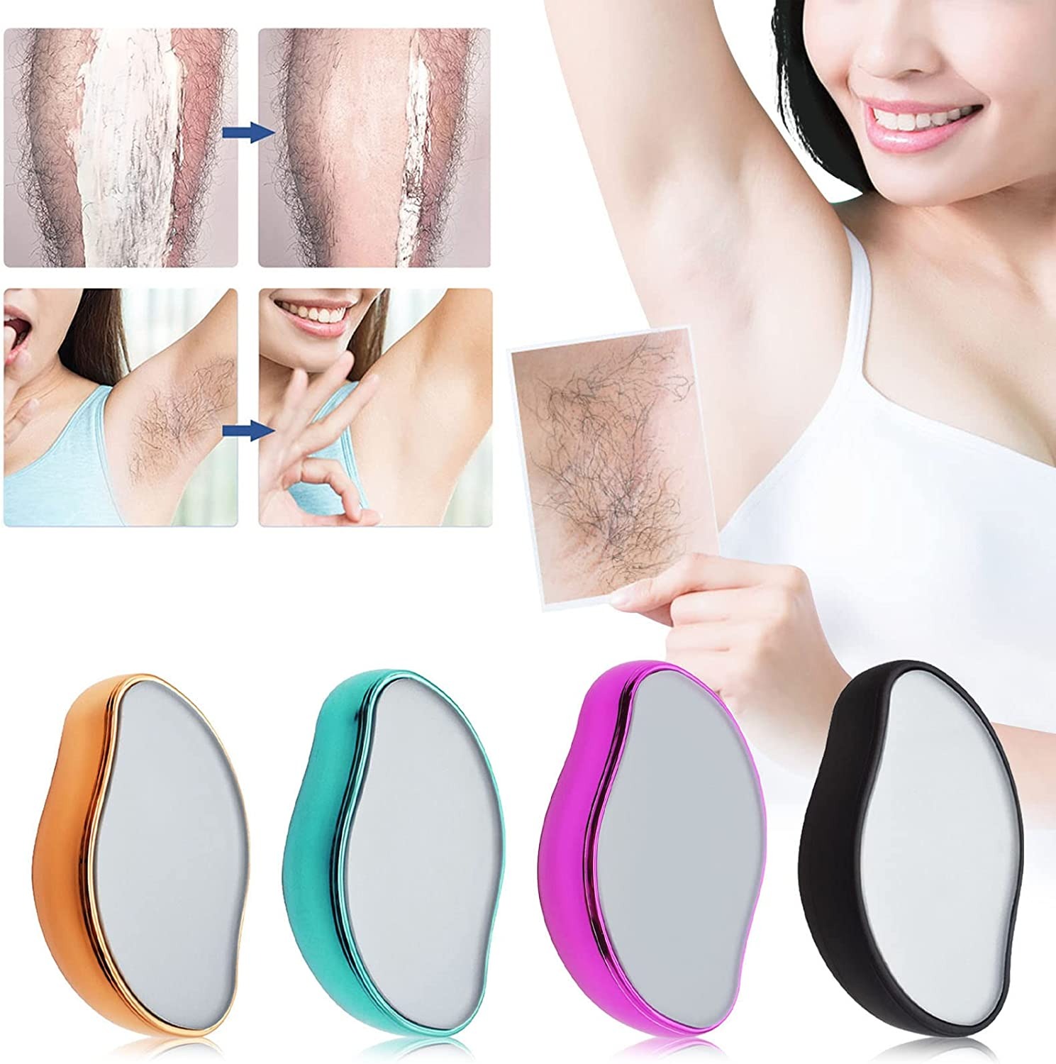 Painless Hair Removal With Epilator Mini Hair Remover For Men And Women Leg Arm Back Soft Smooth Silky Skin(Random Color)