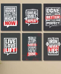 Set of 6 Wall Art Wooden Phototile Frames for Wall Decor