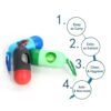 1Pc Baby Diaper Bag Dispenser With Rope/Hook | Includes 1 Roll Of 18 Disposable Bags | Random Colour