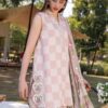 Luxury All-Over Checkerboard Print Embroidered Lawn 3Pc Unstitched Suit with Chiffon Dupatta – EID & Party Wear