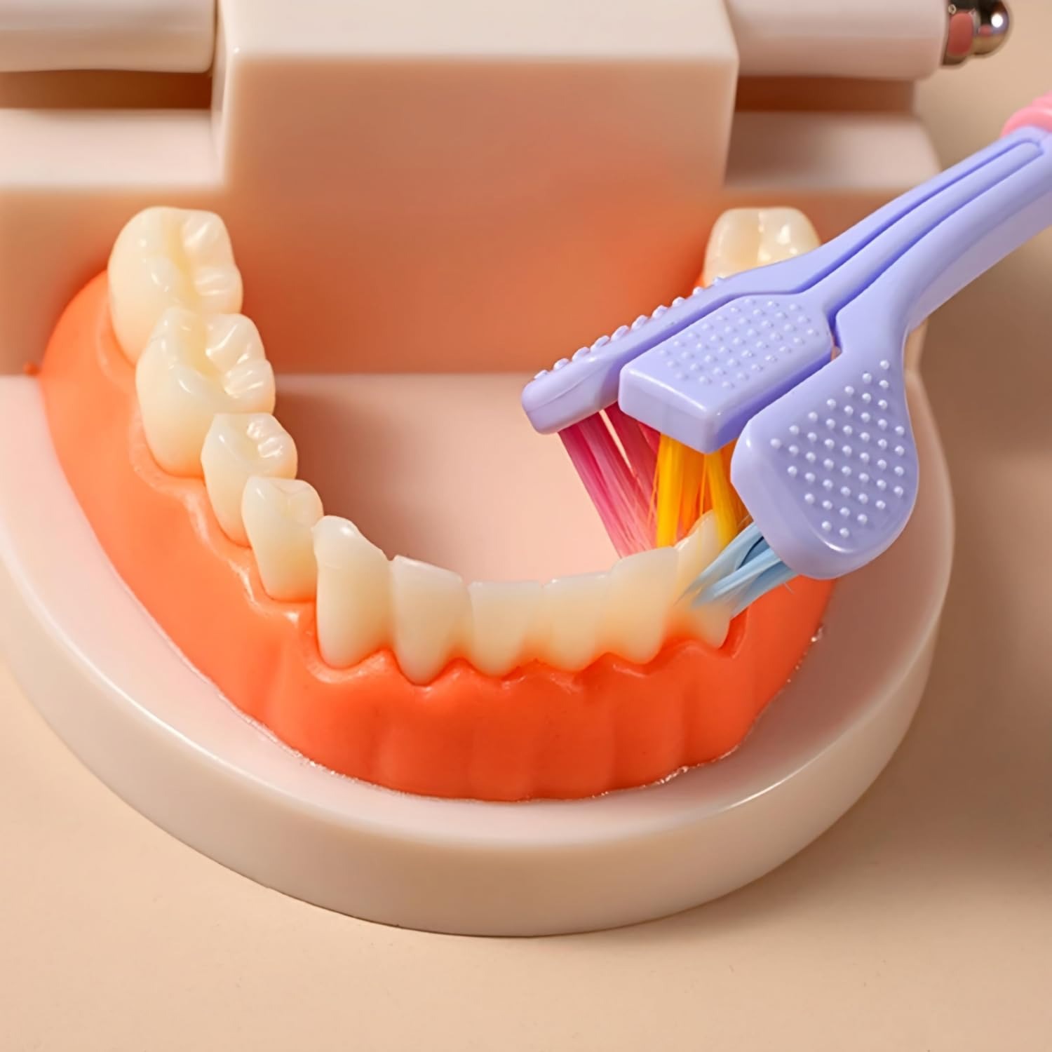 Three-Sided Ultra Soft Bristle Toothbrush – Gentle Oral Care Safety Teeth Cleaning Brush | Pack of 2 - Image 2