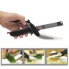 New Smart Clever Cutter Scissor 2 In 1 Cutting Board Utility Cutter Stainless Steel Outdoor Vegetable Knife Multi Function - Image 2