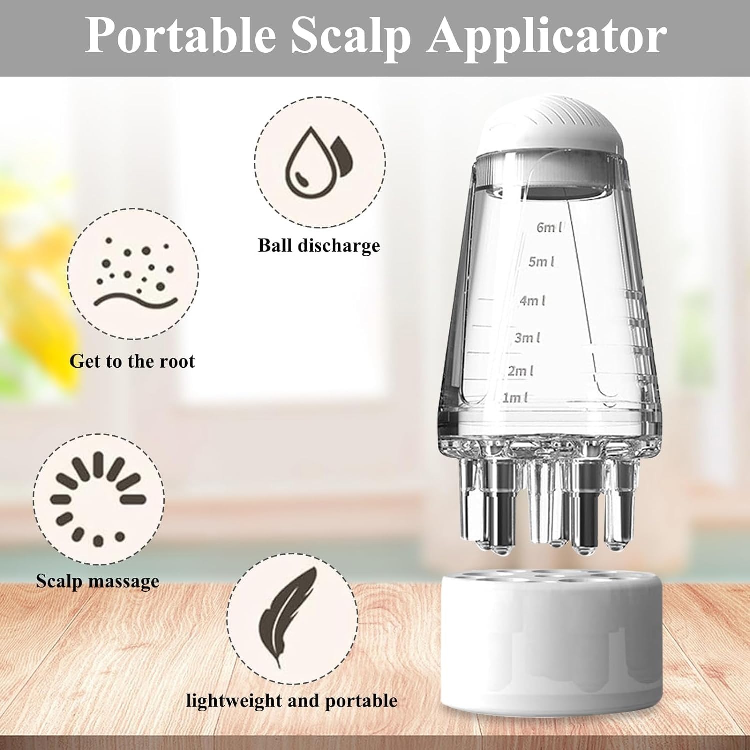 Oil Applicator Scalp Hair Comb Portable Mini Hair Oil Applicator 6ml Easy To Use And Travel Friendly - Image 2