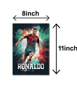 set of 3 Cristiano Ronaldo CR7 Wooden Sticky Photo Frame | Football Wall Art for Home Décor Photo Frame for Wall | Sticky Photo tiles For Room Decor/For Football Fans Gift