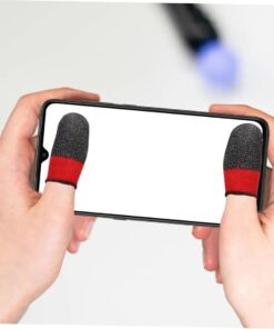 Double Color Gaming Thumb Sleeves Pair - Anti-Sweat Touch Control Finger Gloves for Mobile Gamers