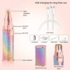 Flawless 2 In 1 Eyebrow Trimmer Multi Attractive Color With USB Charging Cable And Cleaning Brush - Image 2
