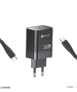 SOVO SG-265 LAZER 30W Super Fast C to C Charger – PD & QC 3.0 Type-C Adapter with Type-C Cable