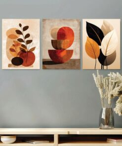 Set of 3 Premium Wall Art Photo Tiles – Modern Home Decor Sets 8x11