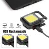 Rechargeable Mini COB LED Flashlight Keychain with Bottle Opener | Portable Pocket Torch Light - Image 4