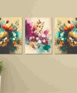 Set of 3 Wall Art Wooden Phototile Frames for Wall Decor