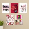set of 5 girls room wall art sticky canvas frames / sticky phototiles - Image 2
