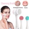 3D Double-Sided Silicone Face Cleanser | Portable Facial Cleansing & Massage Brush | Random Color