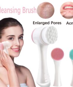 3D Double-Sided Silicone Face Cleanser | Portable Facial Cleansing & Massage Brush | Random Color