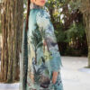 Maria.B MPrints Embroidered Lawn Unstitched 3 Piece Suit with Chiffon Dupatta – Ice Blue Summer Collection - Image 2