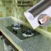 Self-Adhesive Kitchen Oil-Proof Sticker Roll | Waterproof Aluminium Foil Sheet | DIY Wallpaper 60x200cm - Image 3