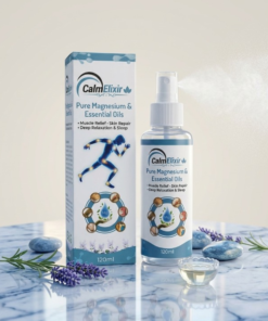 CalmElixir Magnesium Spray With Essential Oils For Muscle Relief Skin Repair Relaxation 120ml