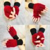 Winter Half Finger Pair Gloves For Women Plush Warm Fingerless Pair Gloves In Multicolor (Random Color) - Image 2