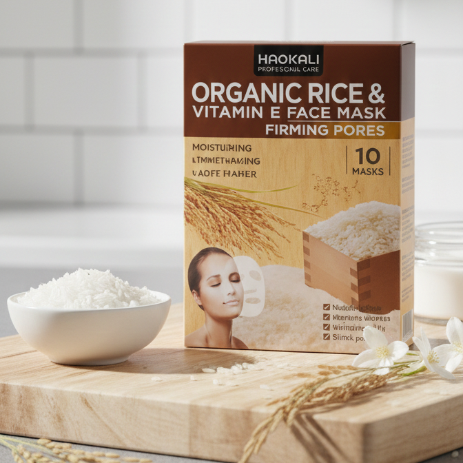 HAOKALI Professional Care Organic Rice & Vitamin E Face Mask - Firming Pores