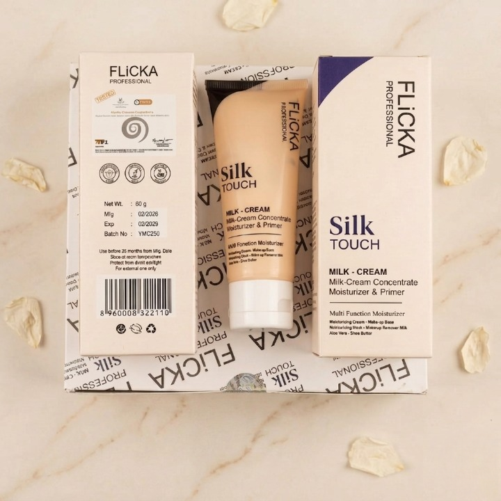Flicka Professional Silk Touch Milk-Cream – Multi-Function Moisturizer & Primer - 60 gm - Image 3