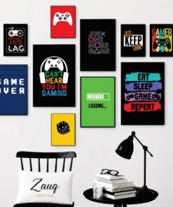 Gaming Wall Art Set – 10 Frames (Premium Photo Tiles)