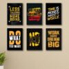 Set of 6 Motivational Wall Art Wooden Phototile Frames for Wall Decor