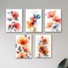 Set of 5 Premium Wall Art Photo Tiles – Modern Home Decor Sets 8x11