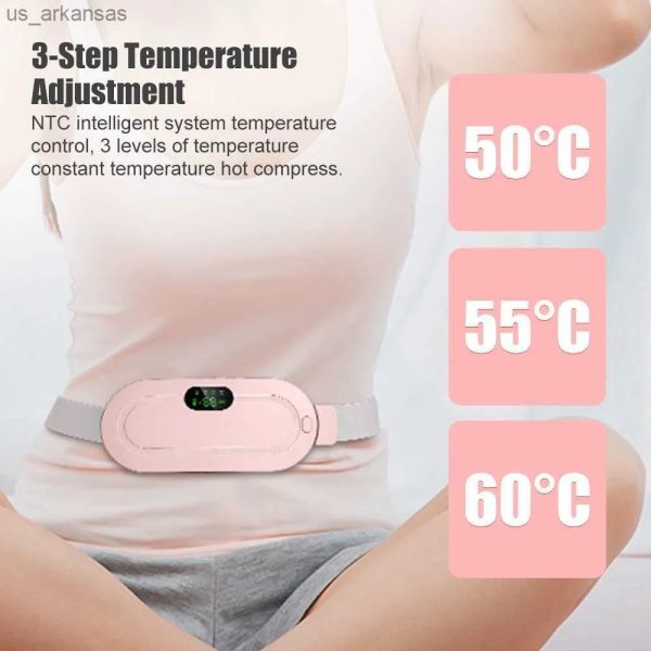 Heating Pad Women Period Pain Cramp Relief Belt Portable Menstrual Heating Pad With 3 Heat Levels And 4 Modes Electric Belt Massage (Random Color) - Image 3