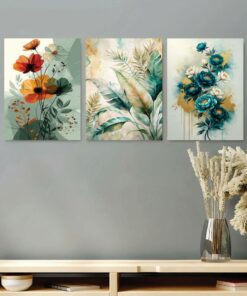 Set of 3 Premium Wall Art Photo Tiles – Modern Home Decor Sets