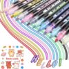 Double Line Outline Glitter Marker Pens Creative Dual Effect Writing And Drawing Tools For Art Craft And Decoration