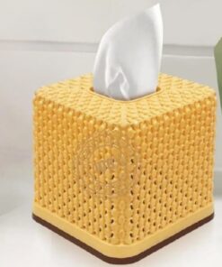 Rose Square Tissue Roll Box Plastic Decorative Tissue Holder For Home Office Kitchen And Bathroom (Random Color)