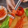 Stainless Steel Multi Peeler – Ergonomic Fruit and Vegetable Peeler with Hanging Hook - Image 2