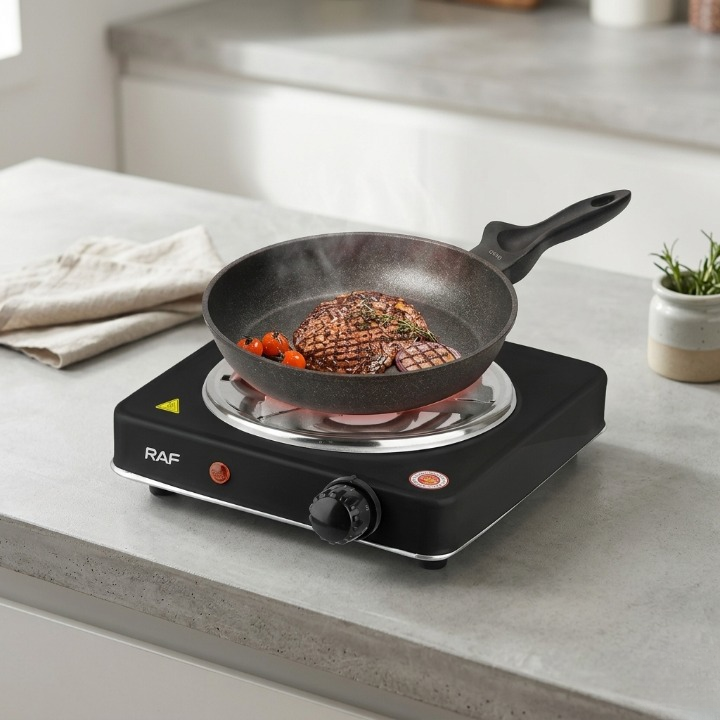 RAF 1000W Single Electric Stove – Portable Adjustable Temperature Control & Overheat Protection - Image 4