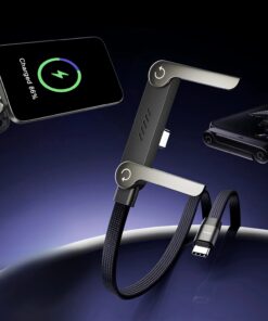 240W 2-in-1 USB-C to C Fast Charging Cable With Foldable Bracket | Type-C to Type-C Data Cable & Desktop Holder
