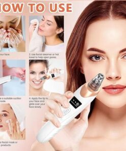 Electric Blackhead Remover | Vacuum Acne & Pore Cleaner | 5 Heads Suction Machine | Skin Care & Exfoliating Tool